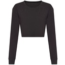 Longsleeve Damski Krótki Tri-blend JT016 - Heather Black