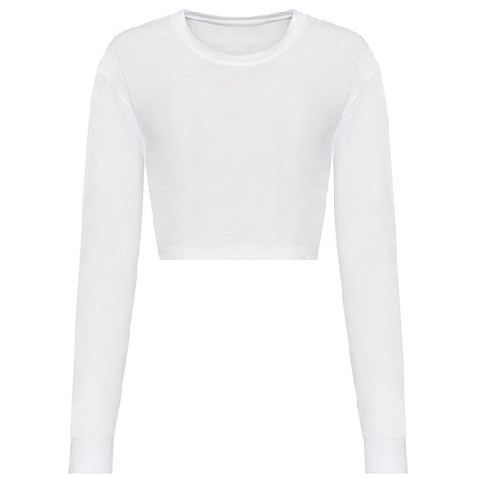Longsleeve Damski Krotki Tri-blend JT016 - Solid White