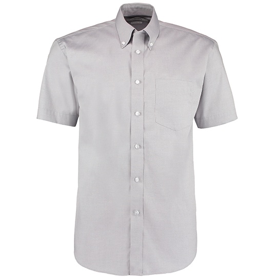 Koszula Meska Klasyczna Oxford K109 - Silver Grey (Solid)