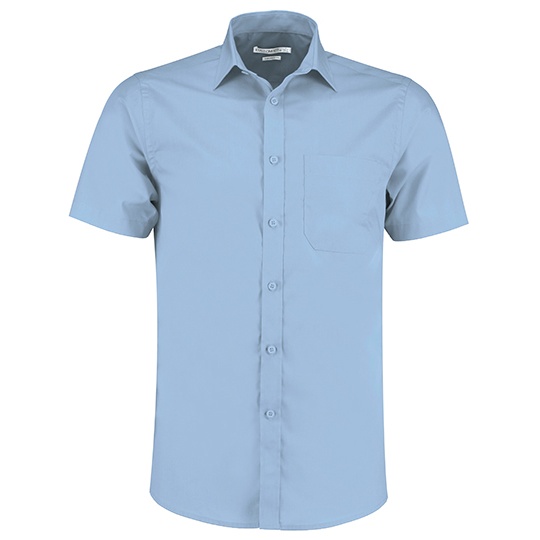 Koszula Meska Taliowana Popelinowa K141 - Light Blue
