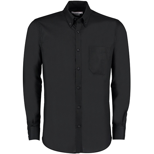 Koszula Meska Slim Fit Oxford Bawelniana K184 - Black