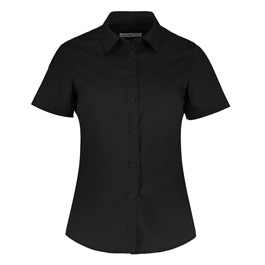 Koszula Damska Taliowana Popelinowa K241 - Black