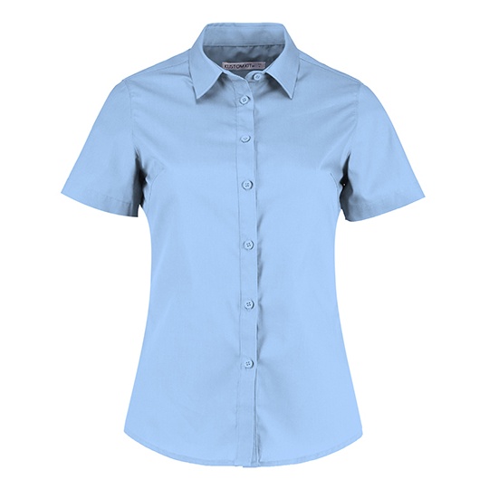 Koszula Damska Taliowana Popelinowa K241 - Light Blue