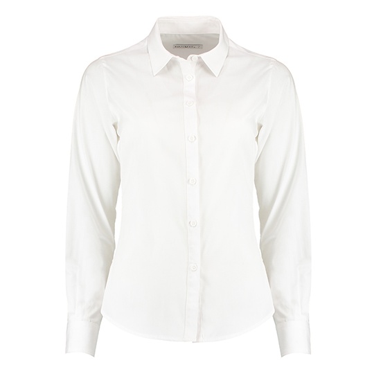 Koszula Damska Taliowana Popelina K242 - White