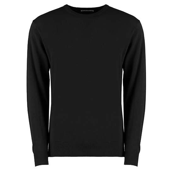 Sweter Meski Klasyczny Mieszanka Bawelny Akrylu K253 - Black