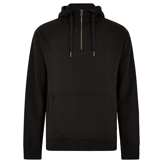 Bluza Klasyczna Bawelniana z Kapturem K336 - Black