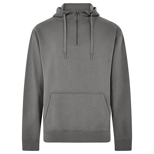 Bluza Klasyczna Bawełniana z Kapturem K336 - Dark Grey