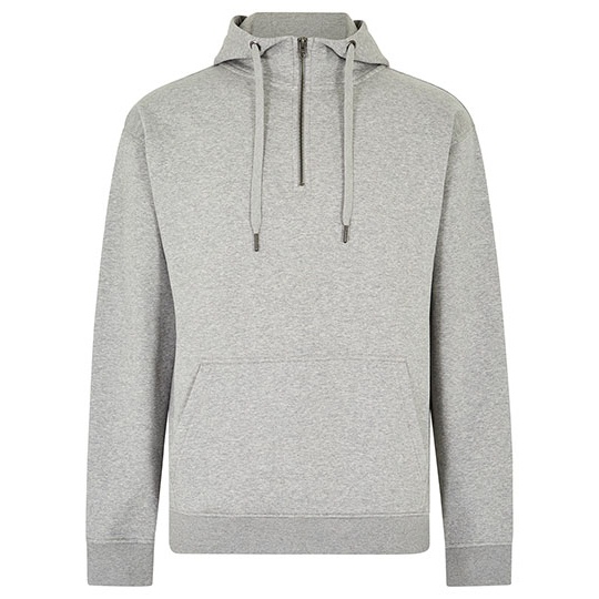 Bluza Klasyczna 1/4 Zip z Kapturem K336 - Heather Grey