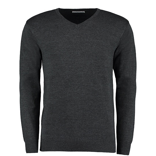 Sweter Klasyczny Bawelna Akryl K352 - Graphite Melange