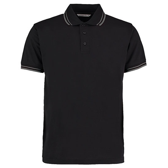 Koszulka Polo Meska Klasyczna Pika K409 - Black & Charcoal