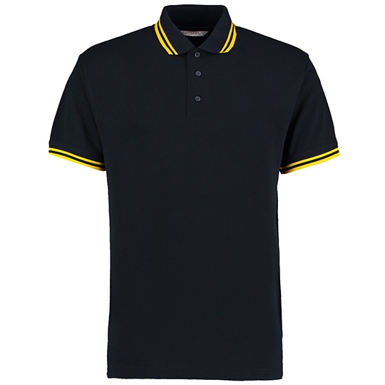Koszulka Polo Meska Klasyczna Pika K409 - Navy & Yellow