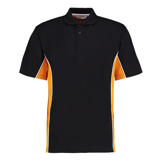 Koszulka Polo Męska Odprowadzająca Wilgoć K475 - Black & Gold