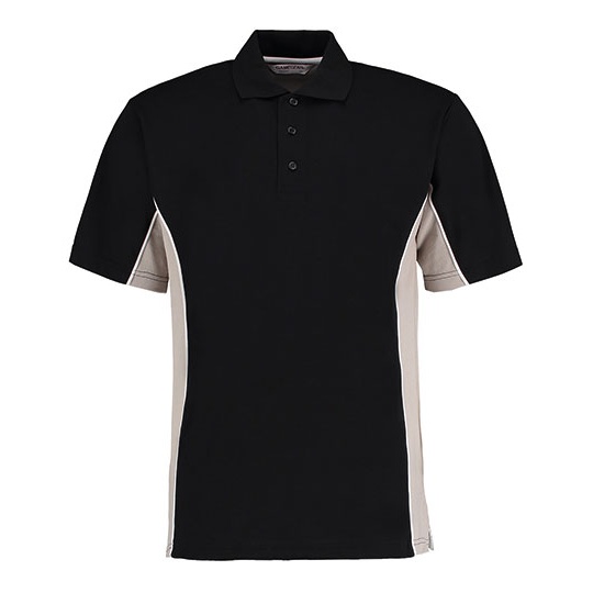 Koszulka Polo Męska Odprowadzająca Wilgoć K475 - Black & Grey (Solid)