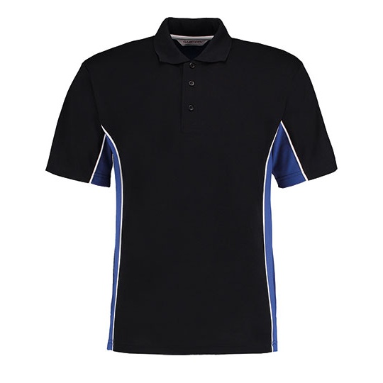 Koszulka Polo Męska Odprowadzająca Wilgoć K475 - Black & Royal