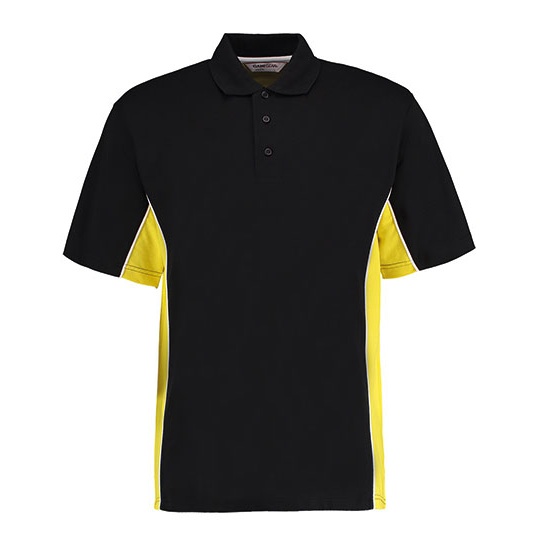 Koszulka Polo Meska Odprowadzajaca Wilgoc K475 - Black & Yellow