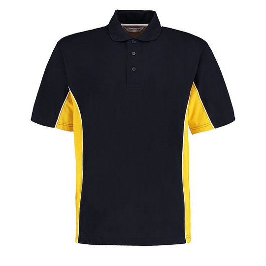 Koszulka Polo Meska Odprowadzajaca Wilgoc K475 - Navy & Mid Yellow
