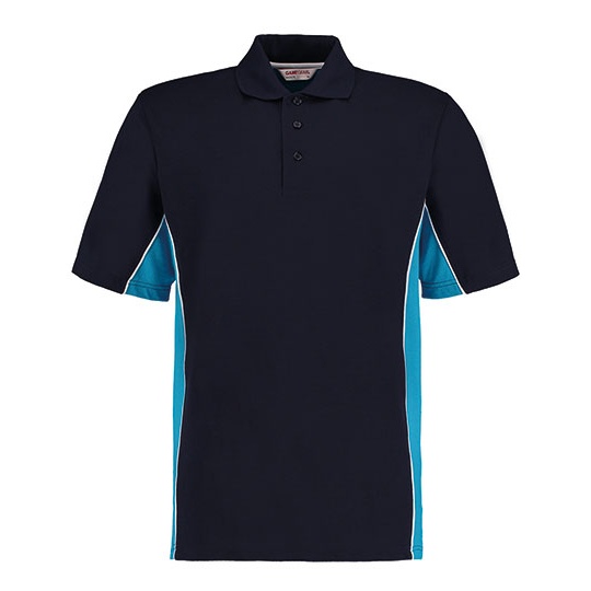 Koszulka Polo Meska Odprowadzajaca Wilgoc K475 - Navy & Turquoise