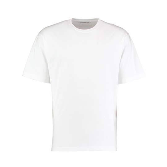 T-shirt Meski Luzny Bawelniany K500 - White
