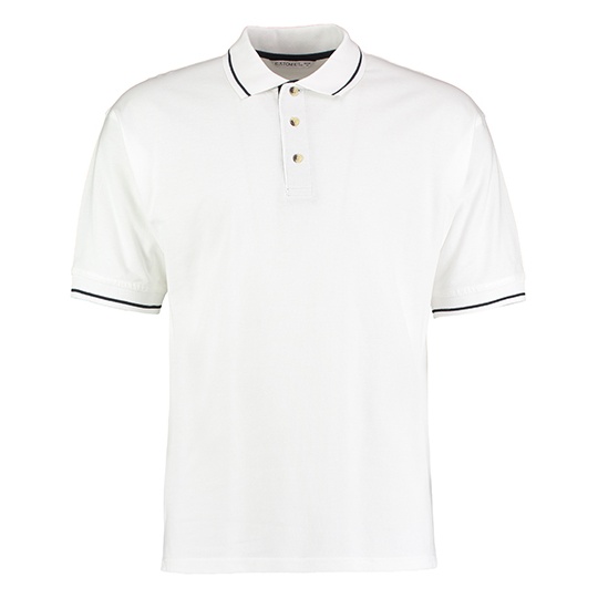 Koszulka Polo Meska Bawelniana Pika K606 - White & Navy