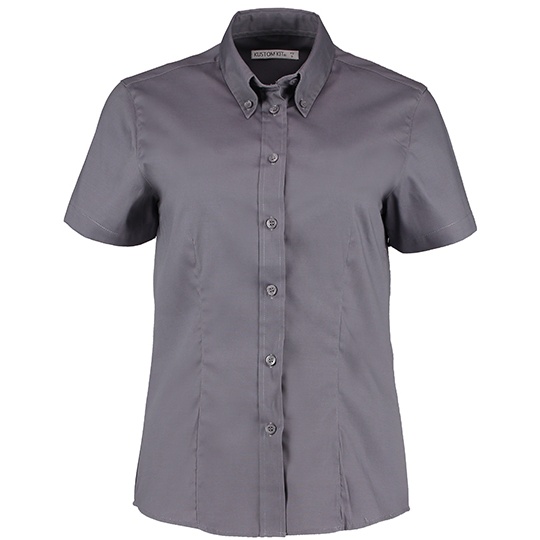 Koszula Damska Nowoczesna Oxford Latwe Prasowanie K701 - Charcoal