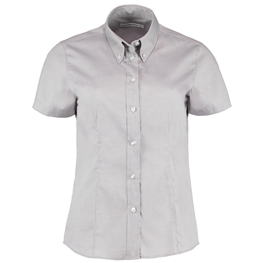 Koszula Damska Nowoczesna Oxford Latwe Prasowanie K701 - Silver Grey (Solid)