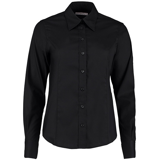 Koszula Damska Nowoczesna Oxford Latwe Prasowanie K702 - Black
