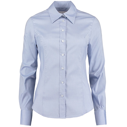Koszula Damska Nowoczesna Oxford Latwe Prasowanie K702 - Light Blue