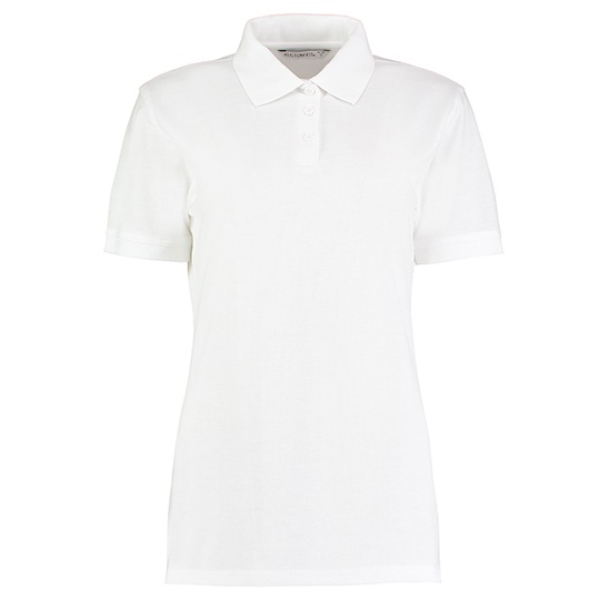 Damskie klasyczne polo z krótkim rękawem K703 - White