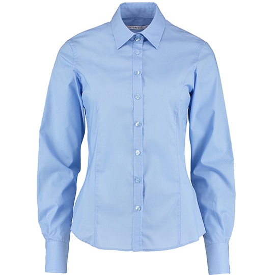 Koszula Damska Nowoczesna Popelina K743F - Light Blue