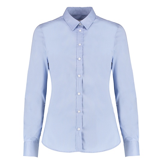 Koszula Damska Nowoczesna Oxford Strecz K782 - Light Blue