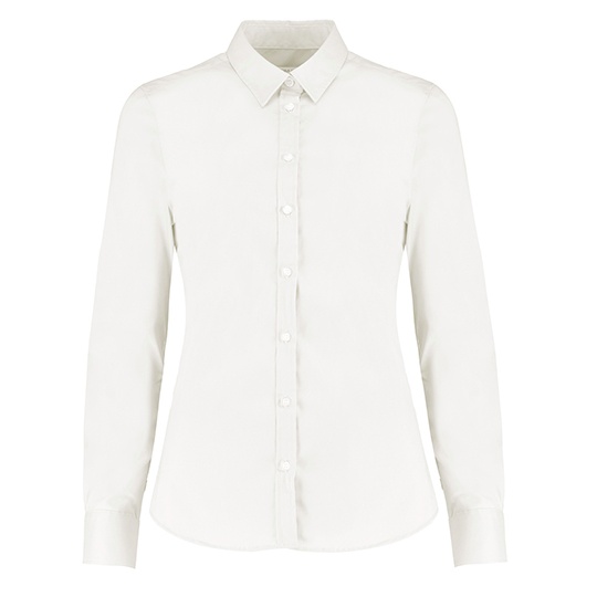 Koszula Damska Nowoczesna Oxford Strecz K782 - White
