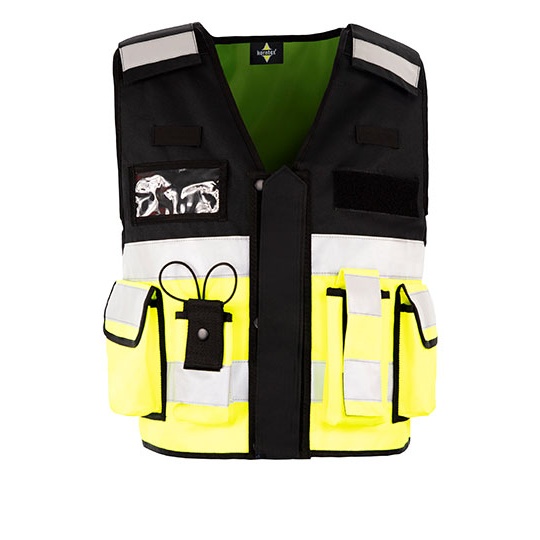 Kamizelka Taktyczna Odblaskowa Poliester Oxford KX040 - Signal Yellow & Black