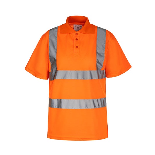 Koszulka Polo Meska Klasyczna Pika Oddychajaca Hi-Vis KX070 - Signal Orange