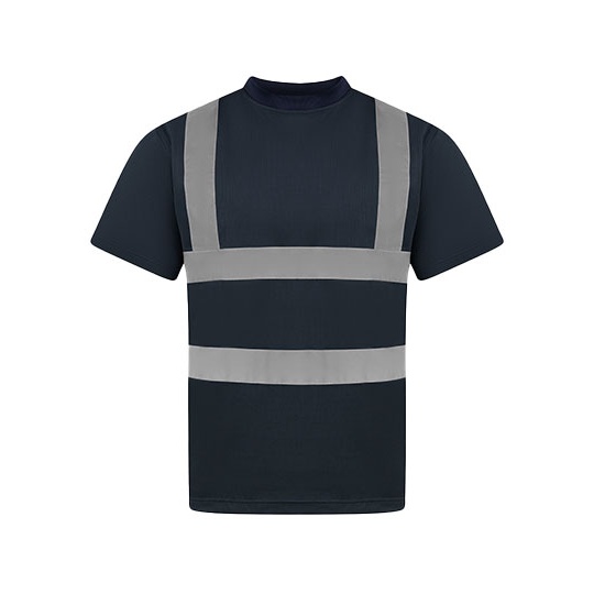 T-shirt Klasyczny Poliester Ostrzegawczy KX071 - Navy