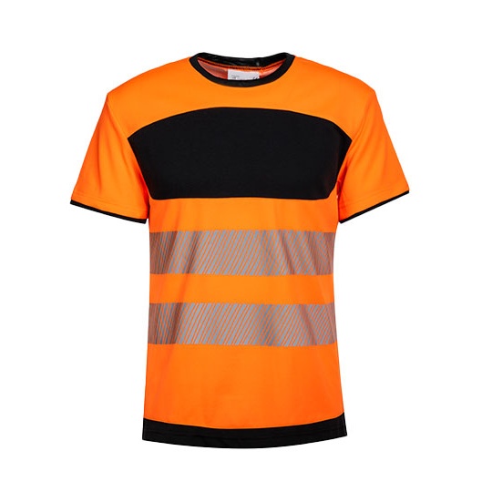 Koszulka Robocza Hi-Vis Oddychajaca KX1000 - Signal Orange & Black