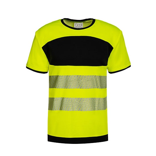 Koszulka Robocza Hi-Vis Oddychajaca KX1000 - Signal Yellow & Black