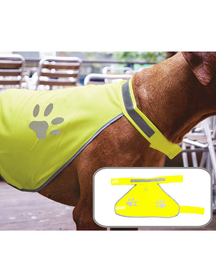 Odblaskowa kamizelka bezpieczenstwa dla psa KX104 - Signal Yellow