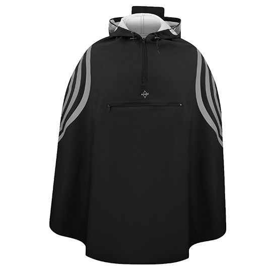 Ponczo Przeciwdeszczowe Wodoodporne Odblaskowe KX110 - Black