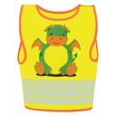 Kamizelka Dziecieca Ochronna Odblaskowa KX119K - Dragon Yellow