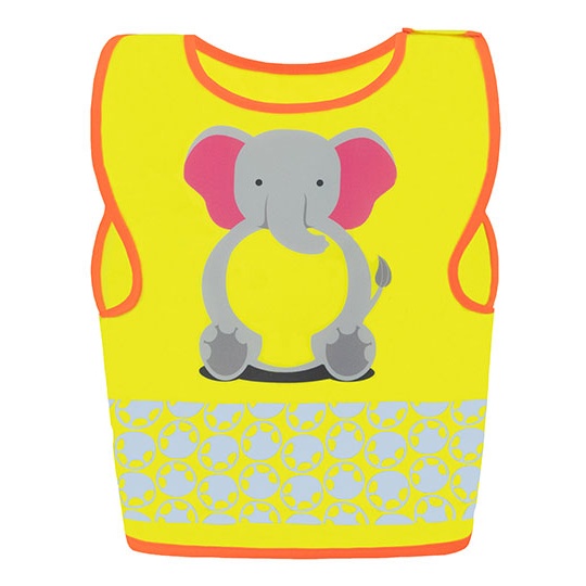 Kamizelka Dziecięca Ochronna Odblaskowa KX119K - Elephant Yellow