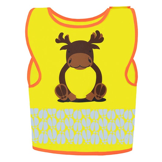 Kamizelka Dziecięca Ochronna Odblaskowa KX119K - Moose Yellow