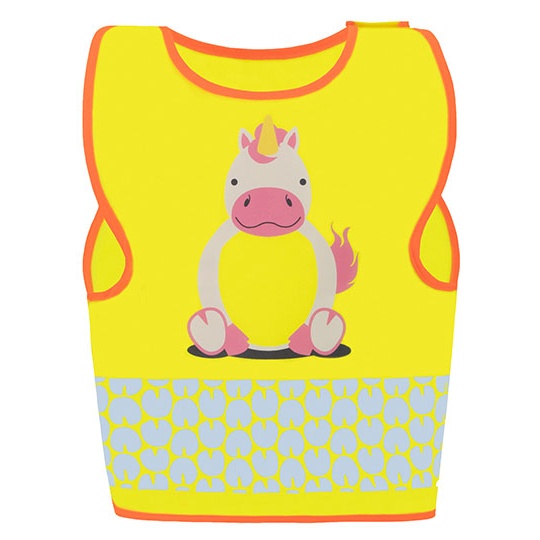 Kamizelka Dziecieca Ochronna Odblaskowa KX119K - Unicorn Yellow