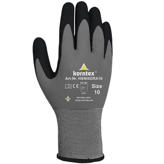 Rekawice Elastyczne Nitrylowe Bezszwowe KX157 - Black & Grey