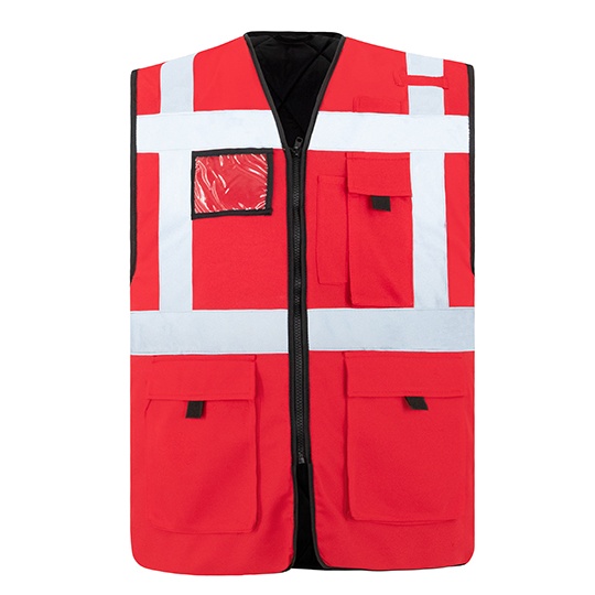 Kamizelka Ochronna Wielofunkcyjna Odblaskowa KX165 - Red