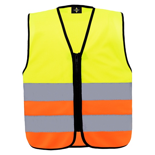 Kamizelka Dziecieca Odblaskowa KX201 - Signal Yellow & Signal Orange