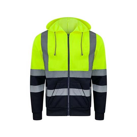 Bluza z kapturem robocza Hi-Vis KX422 - Signal Yellow & Navy