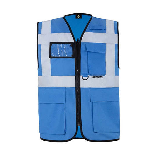 Kamizelka Dopasowana Odblaskowa Poliestrowa KX802 - Blue