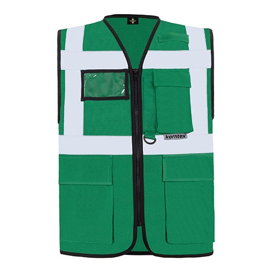 Kamizelka Dopasowana Odblaskowa Poliestrowa KX802 - Green