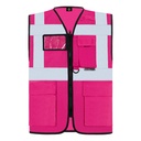 Kamizelka Dopasowana Odblaskowa Poliestrowa KX802 - Magenta