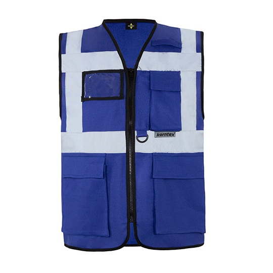 Kamizelka Dopasowana Odblaskowa Poliestrowa KX802 - Royal Blue